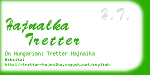 hajnalka tretter business card